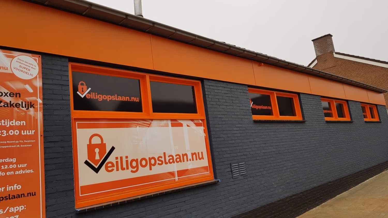 De locatie van Veilig Opslaan aan de Rijksweg Noord in Swalmen